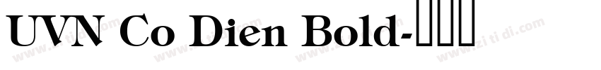 UVN Co Dien Bold字体转换